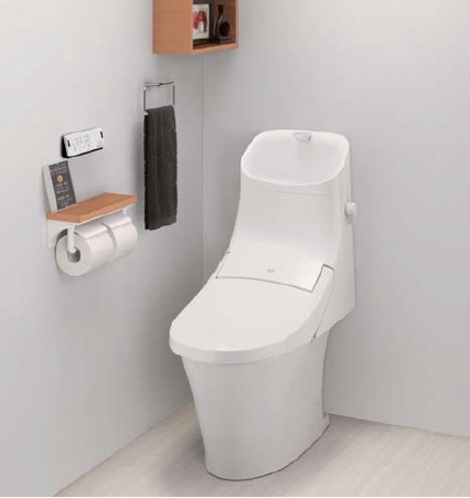 LIXILアメージュZA2　トイレリフォームプラン　シャワートイレ　手洗い付き　フルオート洗浄　床排水　排水芯200タイプ