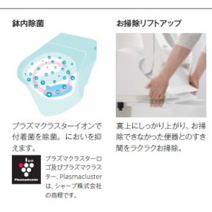 LIXILプレアスＬＳ/ＣＬ４Ａ　シャワートイレ（YBC-CL10SU/DT-CL114AU）　フルオート便器洗浄　手洗い無し　床排水　排水芯200