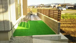 新築の外構を人工芝でおしゃれにリフォーム／淡路島／南あわじ市