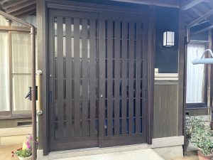 玄関のリフォーム（玄関引戸の交換）／淡路島／淡路市／Ｙ様邸