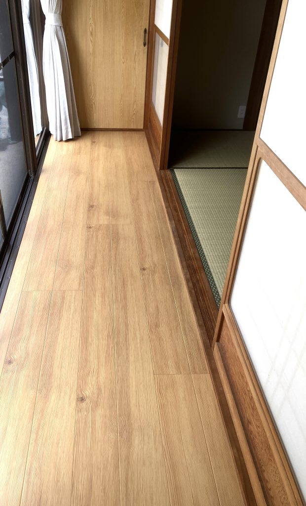 壁の塗り替えと床の重ね張りで和モダンテイストのお家に／淡路島／淡路市